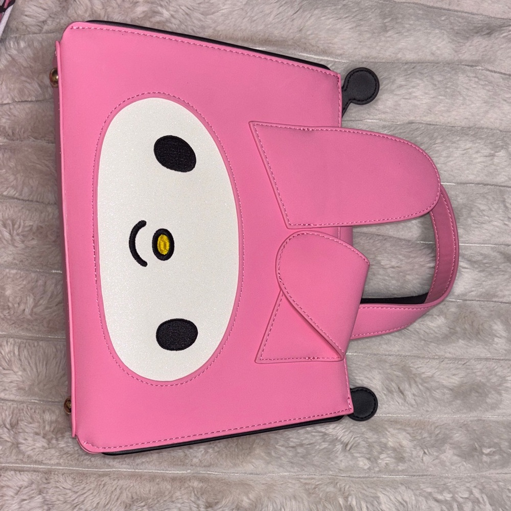 loungefly my melody and kuromi double slider crossbody/handbag NEVER USED